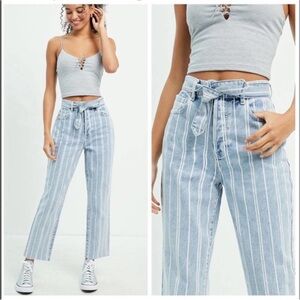 Pacsun Double Stripe High Rise Straight Leg Jeans Size 23